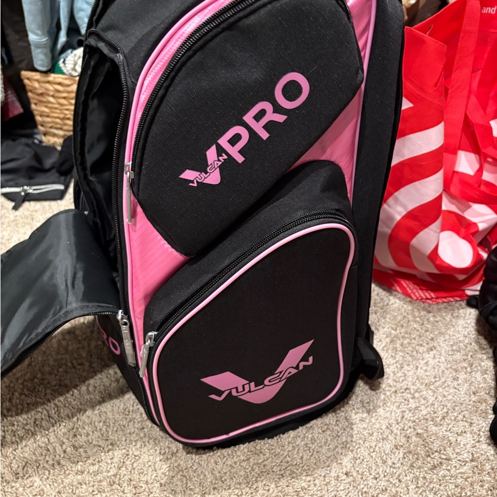 Women's Black and Pink Pickleball Backpack